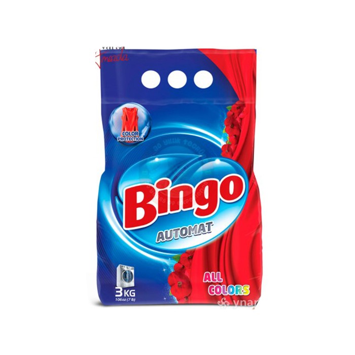 „ბინგო“ სარეცხი ფხვნილი „ავტომატი“, ფერადი 3 კგ
