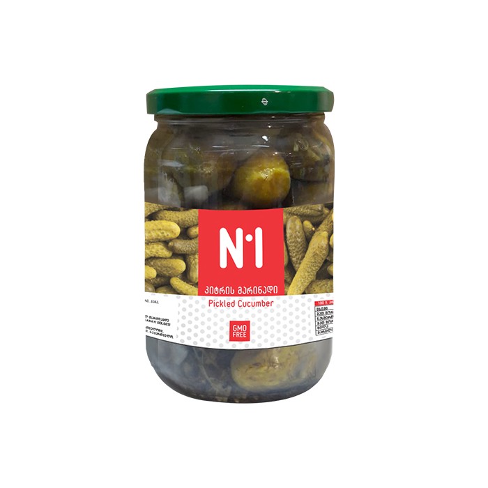 „N1“ კონსერვი მჟავე კიტრი 720 მლ