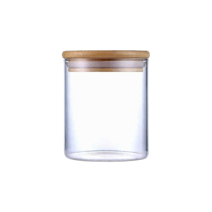 ქილა მინის, ბამბუკის თავსახურით 450 მლ