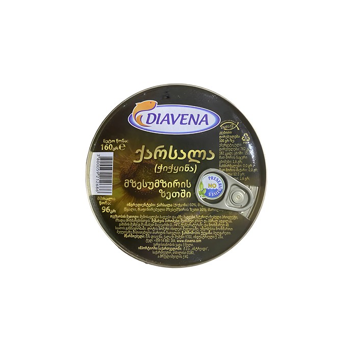 „დიავენა“ თევზის კონსერვი „შპროტი“ ზეთში 160 გ