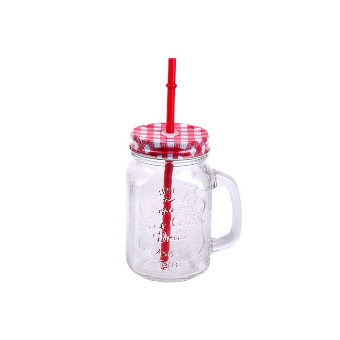 ჭიქა მინის  საწრუპით 300 მლ